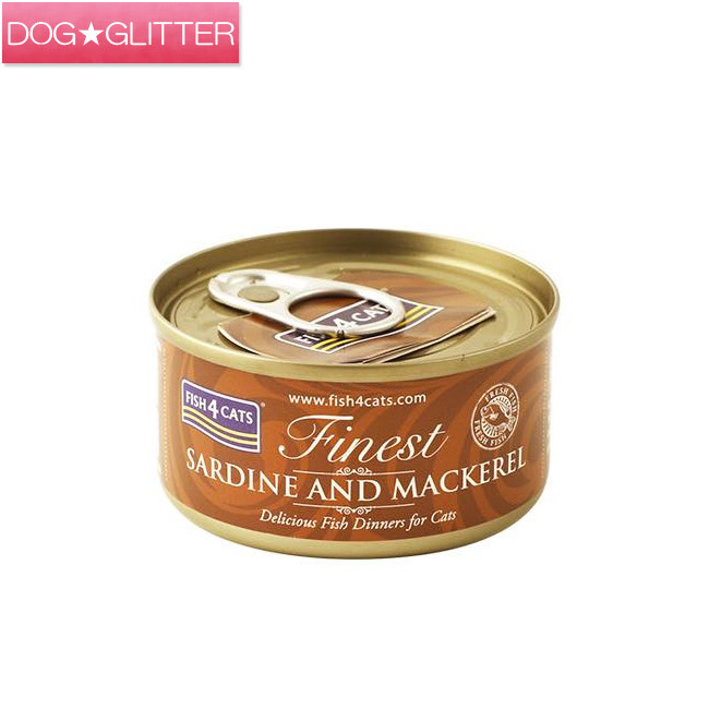 フィッシュ4キャット イワシ＆サバ缶詰 70g＜br /＞猫用 キャットフード 魚 ウェットフード FISH4CATS
