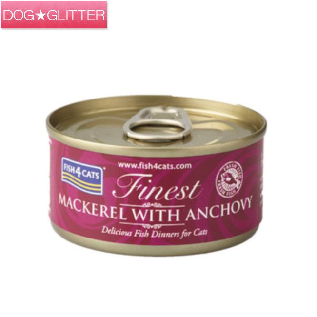 フィッシュ4キャット サバ＆アンチョビ缶詰 70g＜br /＞猫用 キャットフード 魚 ウェットフード FISH4CATS