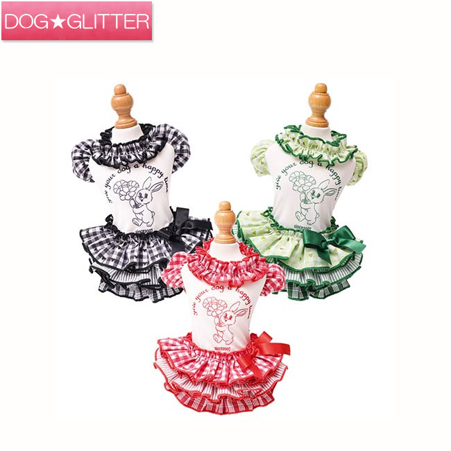 ゴッドピバ COOLラビットコラージュワンピース\u003cbr /\u003e犬用 愛玩動物服 わんお父ちゃん 一お父ちゃん 好いたらしい 活動写真映え 犬服 御召しもの 冷やりとした ドッグウェア GODPIVA