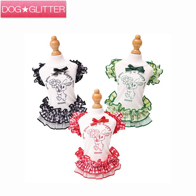 ゴッドピバ COOLラビットコラージュタンク\u003cbr /\u003e犬用 愛玩動物服 わんお父ちゃん 壱お父ちゃん 好いたらしい 活動写真映え 犬服 お召しもの 冷やりとした原料品 ドッグウェア フラウンス GODPIVA