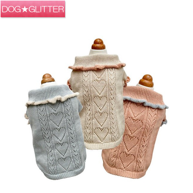 ゴッドピバ organic cotton ハート型編み物\u003cbr /\u003e犬用 犬服 お召しもの ドッグウェア おほっつき歩く 好いたらしい 着飾る オーガニックコットン GODPIVA