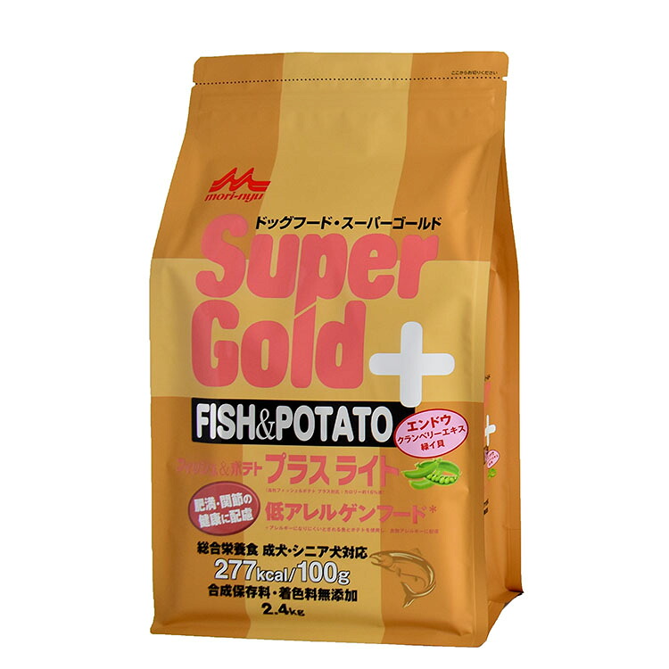 森乳サンワールド フィッシュ&ポテト プラス プラスライト 2.4kg 肥満・関節の健康に配慮 グレインフリー 低アレルゲンフード ドッグフード 犬 ご飯 肥満 減量 関節の健康に配慮 グルコサミン 下部尿路の健康に配慮