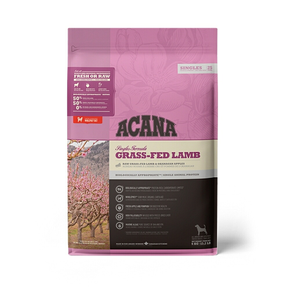 犬用 ドッグフード ACANA アカナ グラスフェッドラム 6kg 穀類不使用 食物アレルギーに配慮 プレミアムフード アカナ トランペッツ Trumpets 【D】[64992570606]｜mon apet 11,405円