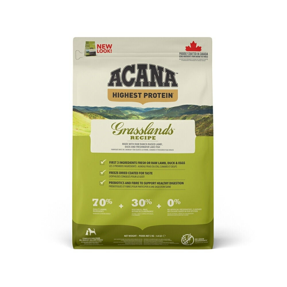 犬用 ドッグフード ACANA アカナ グラスランドドッグレシピ 2kg 穀類不使用 プレミアムフード アカナ トランペッツ Trumpets 【D】