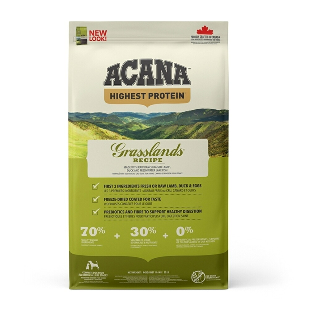犬用 ドッグフード ACANA アカナ グラスランドドッグレシピ 11.4kg 穀類不使用 プレミアムフード アカナ トランペッツ Trumpets 【D】|mon apet