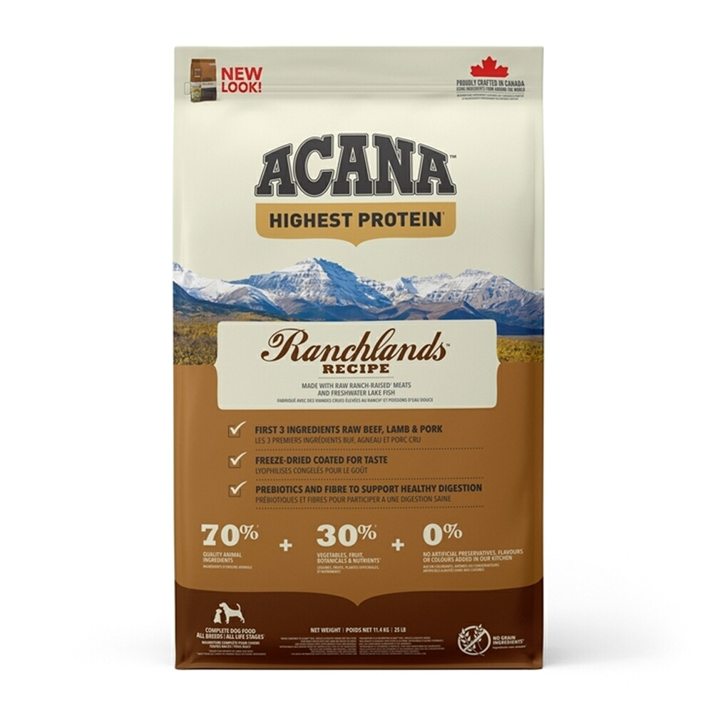 犬用 ドッグフード ACANA アカナ ランチランドレシピ 11.4kg 穀類不使用 プレミアムフード アカナ トランペッツ Trumpets 【D】