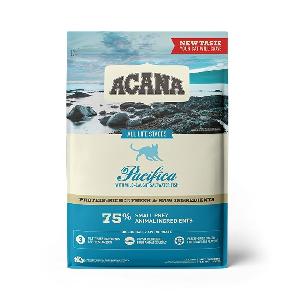 猫用 キャットフード ACANA アカナ パシフィカキャット 4.5kg 禾穀類不当て嵌める 食料雑貨類アレルギー反応に思ん量り 割り増し金ボンネット アカナ トランペッツ Trumpets 【D】