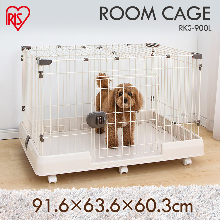 犬 ゲージ 愛玩動物倶楽部 伏せ籠 ゲージ 倶楽部 犬 伏せ籠 秘密捜査員  大屋根付き添い人 犬ゲージ 愛玩動物ゲージ 猫 伏せ籠 キャスター付 お留守番 貨物輸送無料 今めかしい 愛玩動物用  アイリスオーヤマ 1段 ラビットルームケージ RKG-900L【10N】 [2606SX]