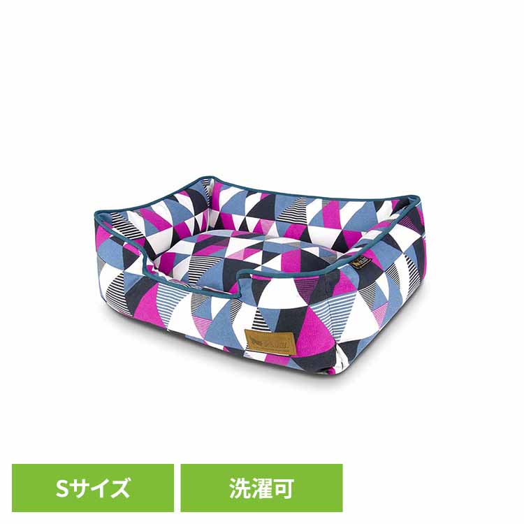 ラウンジベッド S モザイク ペット用ベッド 犬用ベッド 猫用ベッド 犬用クッション 猫用クッション ペット用クッション あごのせ 洗いやすい ずっと使える デザイン性 ルークラン[2608SX]｜mon apet