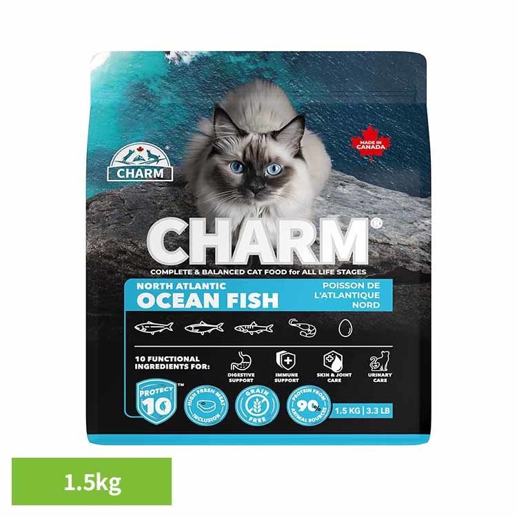 CHARM ノース・アトランティック・オーシャン・フィッシュキャットフード 1.5kg チャーム キャットフード プレミアムフード グレインフリー 犬 ナチュラル アレルギー 小粒 無添加 肥満 チャーム