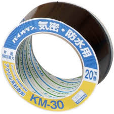 ダイヤテックス　パイオラン気密テープ片面 黒　KM-30-BK　100mmx20M（18巻）