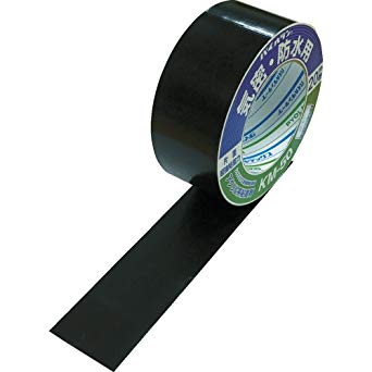 ダイヤテックス　パイオラン気密テープ片面 黒　KM-50-BK　超強力　100mmx20M（12巻）