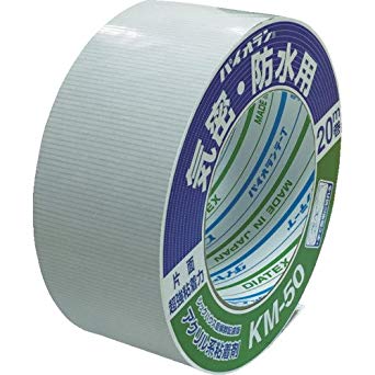 ダイヤテックス　パイオラン気密テープ片面 白　KM-50-WH　超強力　50mmx20M（24巻）