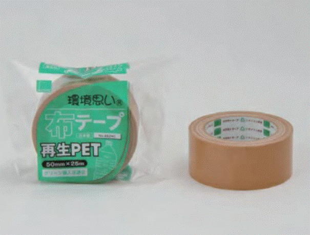 オカモト化成品　再生ＰＥＴ布テープ　Ｎｏ.４５２ＲＣ　５０ｍｍｘ２５ｍ　クリーム　１ケース（３０巻）価格です　代引き不可商品です　沖縄・離島は別途送料かかります 7,638円