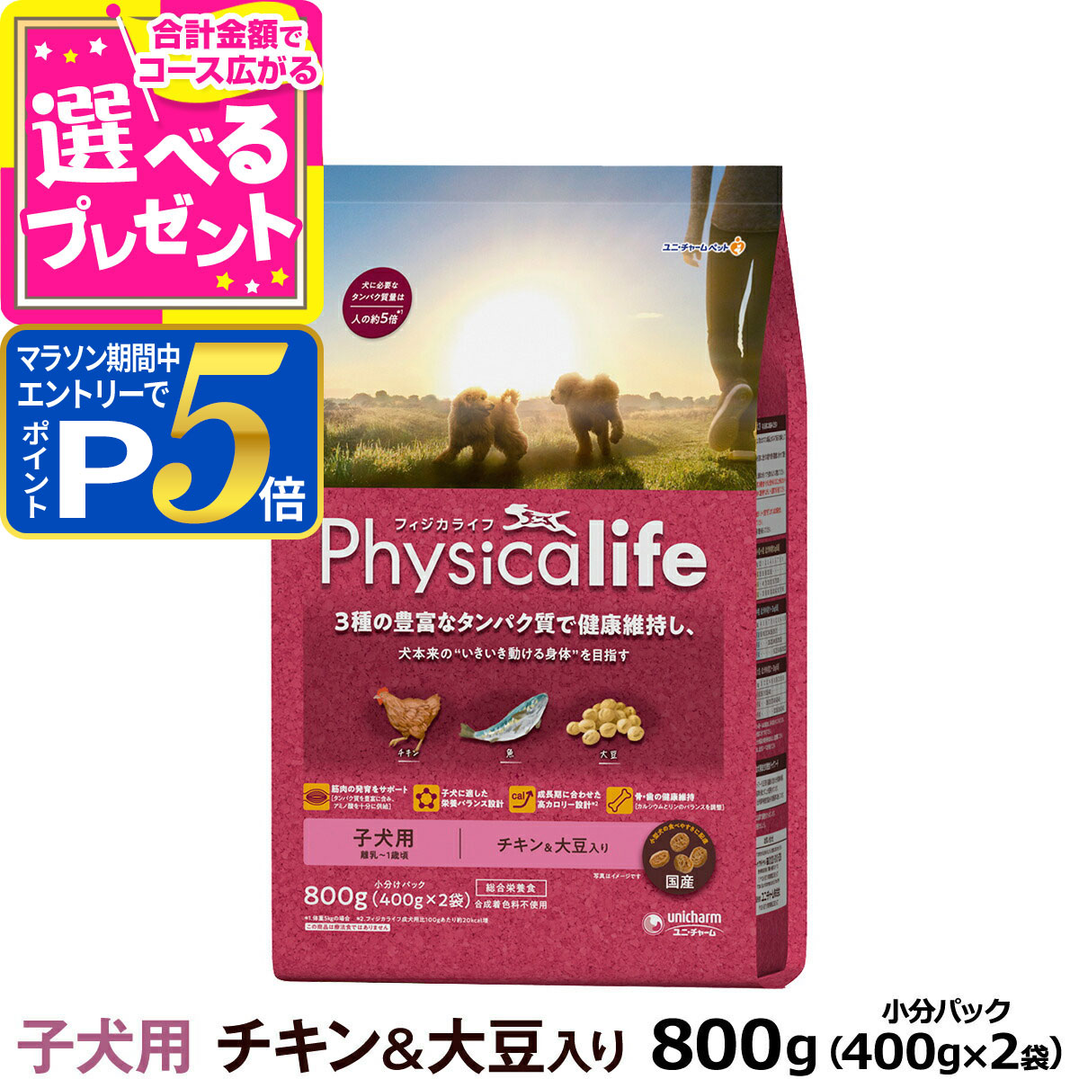 【合計4kg】特別ケア フィジカライフ ドッグフード ひざ関節 成犬 チキン大豆 合計4kg】特別ケア フィジカライフ ドッグフード ひざ関節 成犬