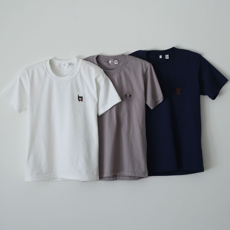 ワンポイント刺繍・オーナーズ日本製極みTシャツ（ドッグヒップ）