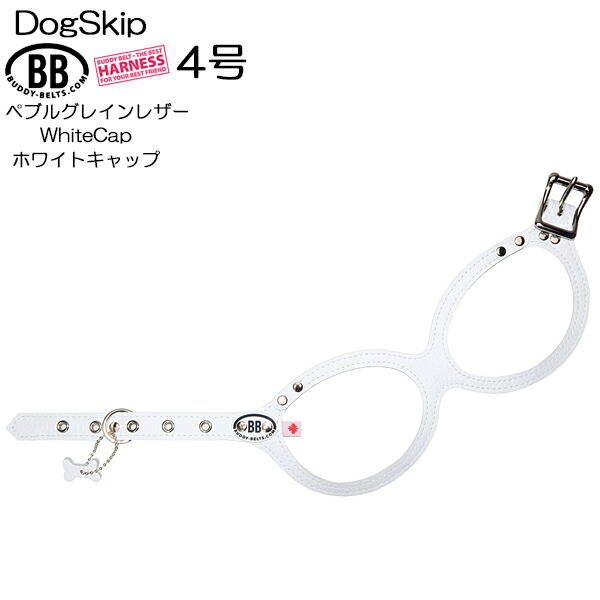 バディベルト＆リードセット 2号サイズ ホワイトキャップ
