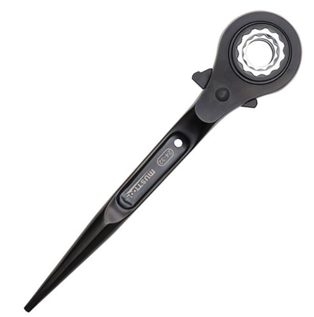 【レターパックプラス便！】　マストツール 12851 ＭＵＳＴＴＯＯＬ ４サイズラチェット　ブラック RW-4SSBC　 MUSTTOOLl イチネンアクセス (旧) ミツトモ製作所｜ドーグドーグ