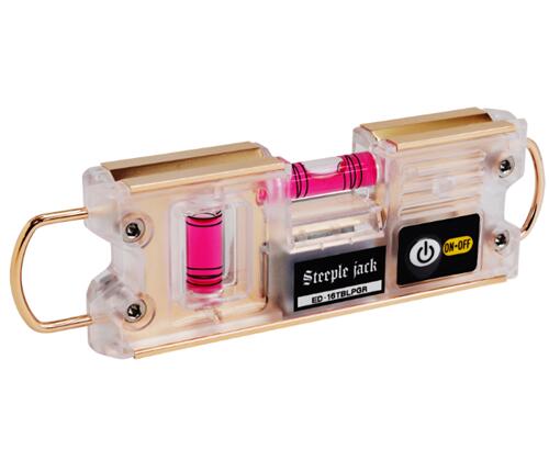 【電子メイル便！】 新潟精機 ED-16TBLPGR 鳶気泡管水準器 暉 サクラ色ゴールド (水の泡管：赤)  かがやき トビ気泡管水準器 気泡管水準器器 エビス