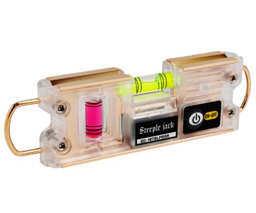 【電子メイル便！】 新潟精機 ED-16TBLPGGR 鳶気泡管水準器 暉 サクラ色ゴールド (水の泡管：緑・赤)かがやき トビ気泡管水準器 気泡管水準器器 エビス