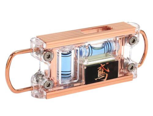 【メール便！】　 新潟精機 ED-TB2PGBL 鳶レベル2 ピンクゴールド (気泡管：青) トビレベル 水平器 エビス