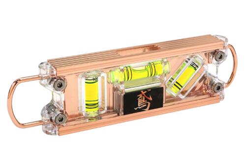 【メール便！】　 新潟精機 ED-TBPPGG 鳶レベルPRO ピンクゴールド 　(気泡管：緑) トビレベル 水平器 エビス