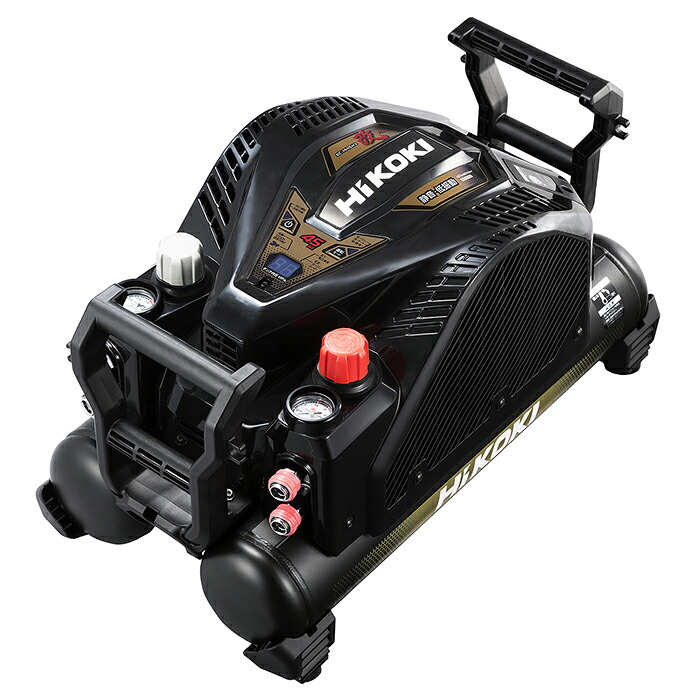 【HiKOKI（旧日立工機）】釘打機用エアコンプレッサ 50/60サイクル共用 貯蔵タンク収容能力12L 年代順の継続釘打ち本数(90粍釘)280本【EC1445H3(CTN)】 ※沖縄・離島は別途貨物輸送が已むを得ず