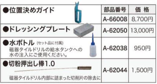 ◆マキタ 瀬戸ものタイルカッタ用添え物【 集じんパッド38 A-62066  /  集じんパッド用お皿38 A-62072  /  位置選定お皿 A-62016  】【位置選定お引き回し A-66008 / サラドレお皿 A-62050 / 水瓶 A-62038 / 切粉見せかけ棒1.0】※沖縄は別途貨物輸送
