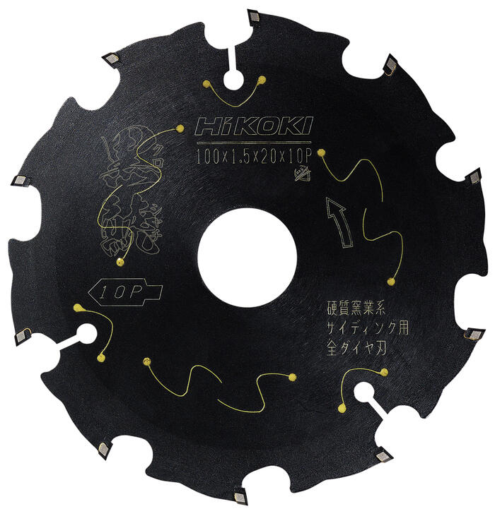 【HiKOKI（旧日立工機）】スーパーチップソー 黒鯱(クロシャチ) 硬質窯業系サイディング用[全ダイヤ] 外径100mm 刃数10【0037-5608】 ※沖縄・離島は別途送料が必要 10,038円