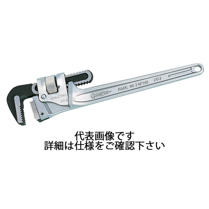 スーパーツール | アルミ製パイプレンチ(トライモタイプ) クワエラレル管外径13～80mm [ DTA450E ] | SUPERTOOL ※沖縄・離島は別途送料が必要
