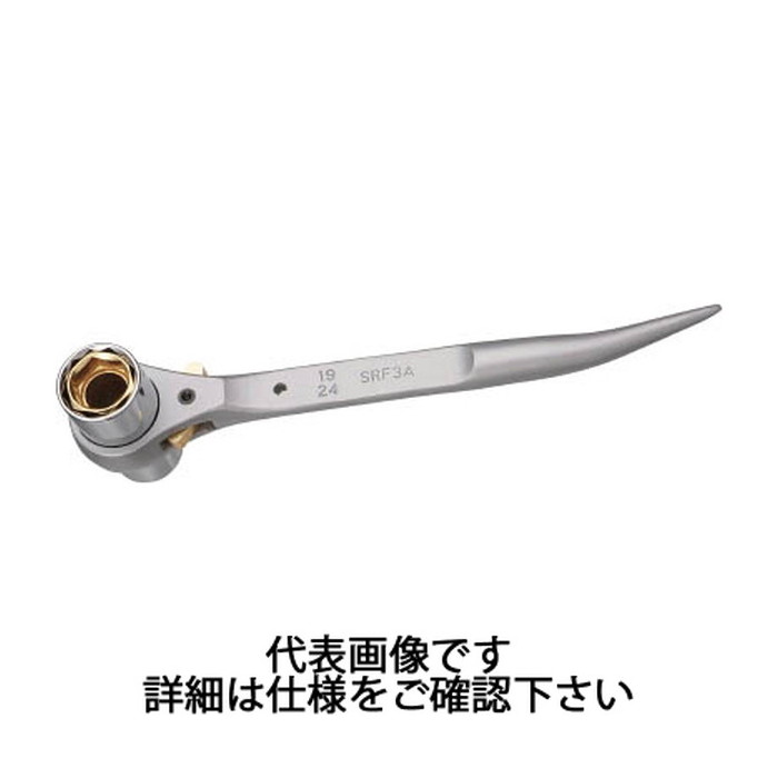 スーパーツール | アルミ製4サイズラチェットレンチ ショートタイプ インナー17×19mm アウター21×24mm [ SRF3A ] | SUPERTOOL ※沖縄・離島は別途送料が必要