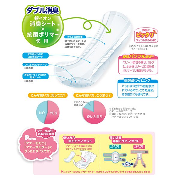 信頼 Pone マナーパッド Active ビッグパック Mサイズ 32枚 お一人様6個まで Whitesforracialequity Org