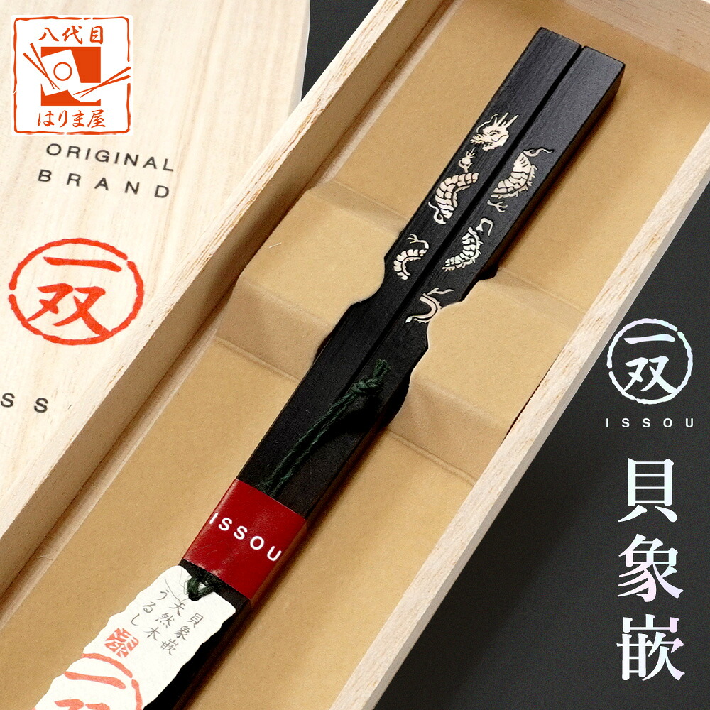 ＼マラソン限定200円OFFクーポン／箸 一双 貝象嵌 龍閃 男性用 一膳 1膳 男 桐箱入り 桐箱入り 還暦祝い 誕生日 プレゼント 敬老の日 孫 実用的 クリスマス おしゃれ かわいい お返し 父の日 ギフト ランキング 内祝い 高級 国産 日本製 漆塗り 初任給 退職祝い 古希