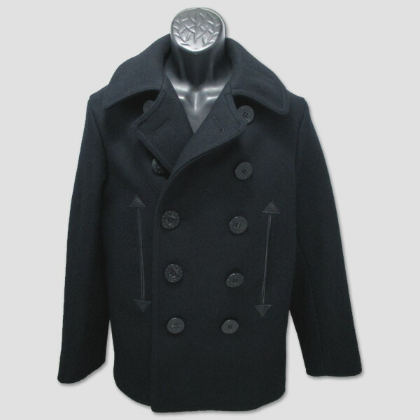バズ・リクソンズ BUZZ RICKSON\u0027S William Gibson ブラック・ピーコート “WILLIAM GIBSON BLACK PEA COAT\" BR12394"
