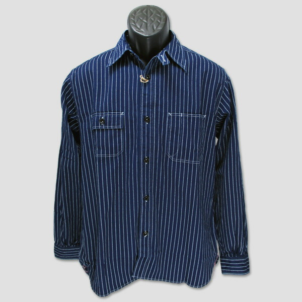 シュガーケーン SUGAR CANE ウォバッシュ・ストライプワークシャツ “FICTION ROMANCE WABASH STRIPE WORK SHIRT” SC25551A