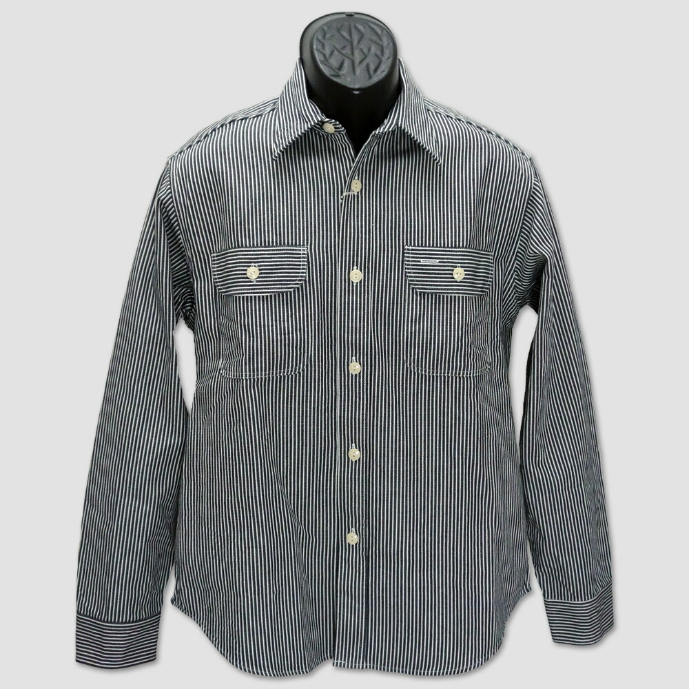 シュガーケーン　SUGAR CANE　長袖ヒッコリーストライプ・ワークシャツ　“HICKORY STRIPE L/S WORK SHIRT” SC27853