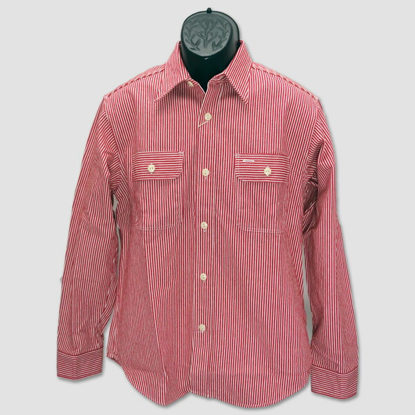 シュガーケーン　SUGAR CANE　長袖ヒッコリーストライプ・ワークシャツ　“HICKORY STRIPE L/S WORK SHIRT” SC27853