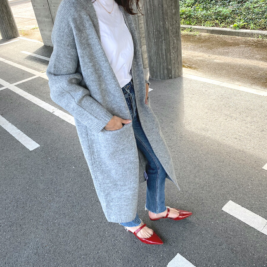 楽天市場 コーディガン Gray 雑誌掲載 ロングカーディガン 厚手 コーディガン レディース コート ロング 秋 冬 アウター Aw 送料無料 Dolce ドルチェ Dolce 楽天市場店