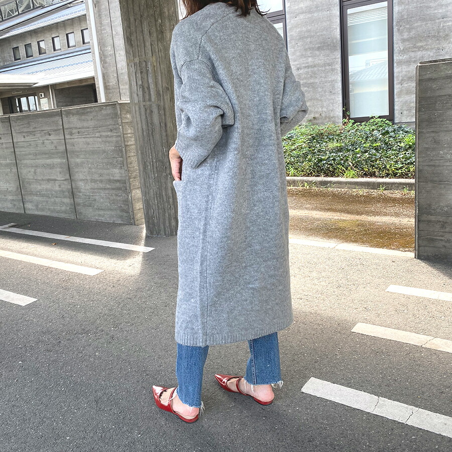 楽天市場 コーディガン Gray 雑誌掲載 ロングカーディガン 厚手 コーディガン レディース コート ロング 秋 冬 アウター Aw 送料無料 Dolce ドルチェ Dolce 楽天市場店