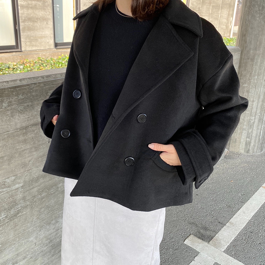 レキシコン 告白する 流 ショート コート 黒 レディース Mihara Cl Jp