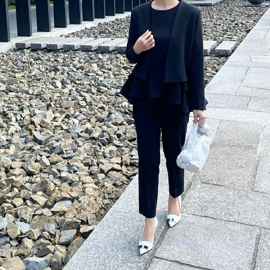 楽天市場 オケージョンセットアップ Black セットアップ レディース 大人 可愛い きれいめ おしゃれ スーツ 卒業式 入学式 フォーマル セット 秋冬 送料無料 Dolce ドルチェ Dolce 楽天市場店