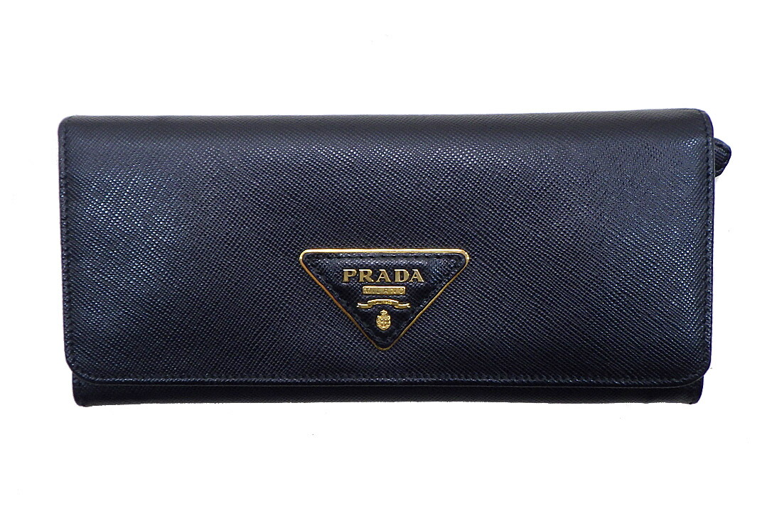 PRADA プラダ 長財布 サフィアーノ フラップブラック ゴールド 2つ折り 楽天市場】【財布】PRADA プラダ 2つ折り長財布 レザー