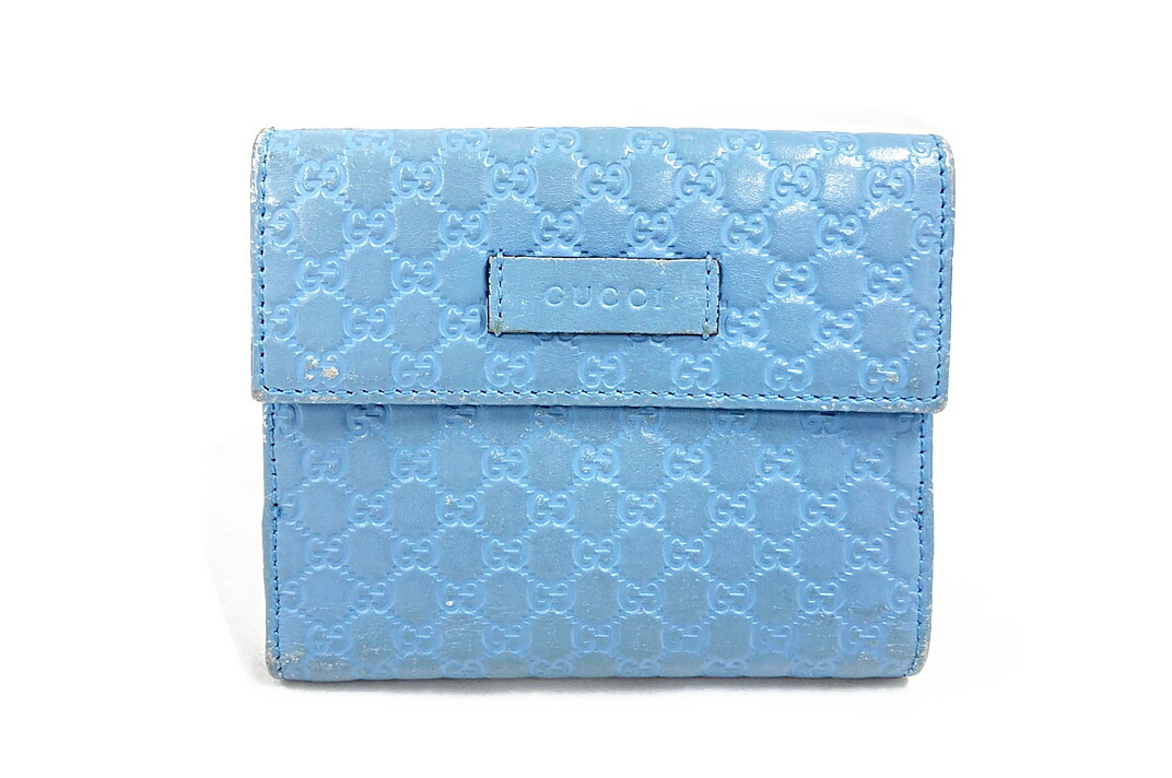 ✨極美品 付属品完備✨グッチ 二つ折り ケース マイクロシマ ブラ