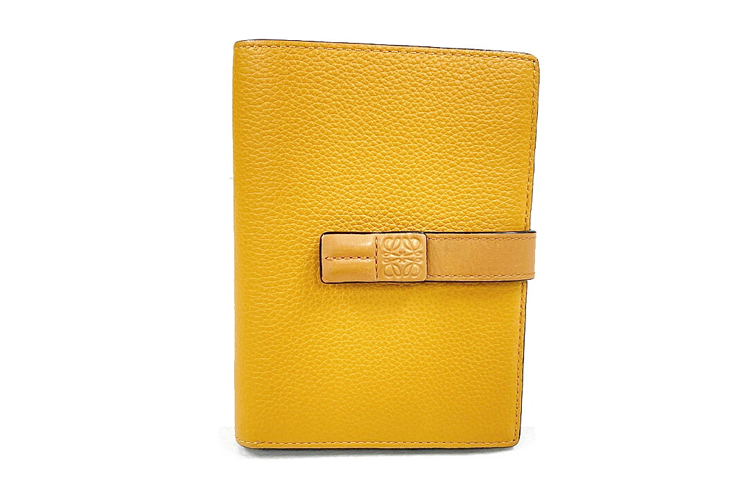 LOEWE(ロエベ）バーティカル ウォレット ラージ 子ウシ 黄色 【中古】【一般受け】【お買い得良品】.3292.