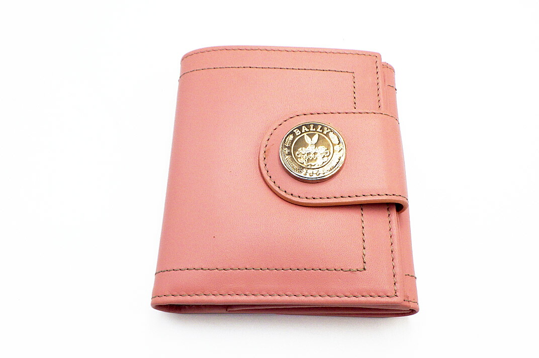 楽天市場】【展示品】バリー BALLY 三つ折り財布 ピンクxシルバー