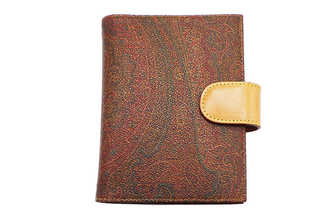 楽天市場】□美品□ ETRO エトロ PVC×レザー ペイズリー柄 6穴式 手帳