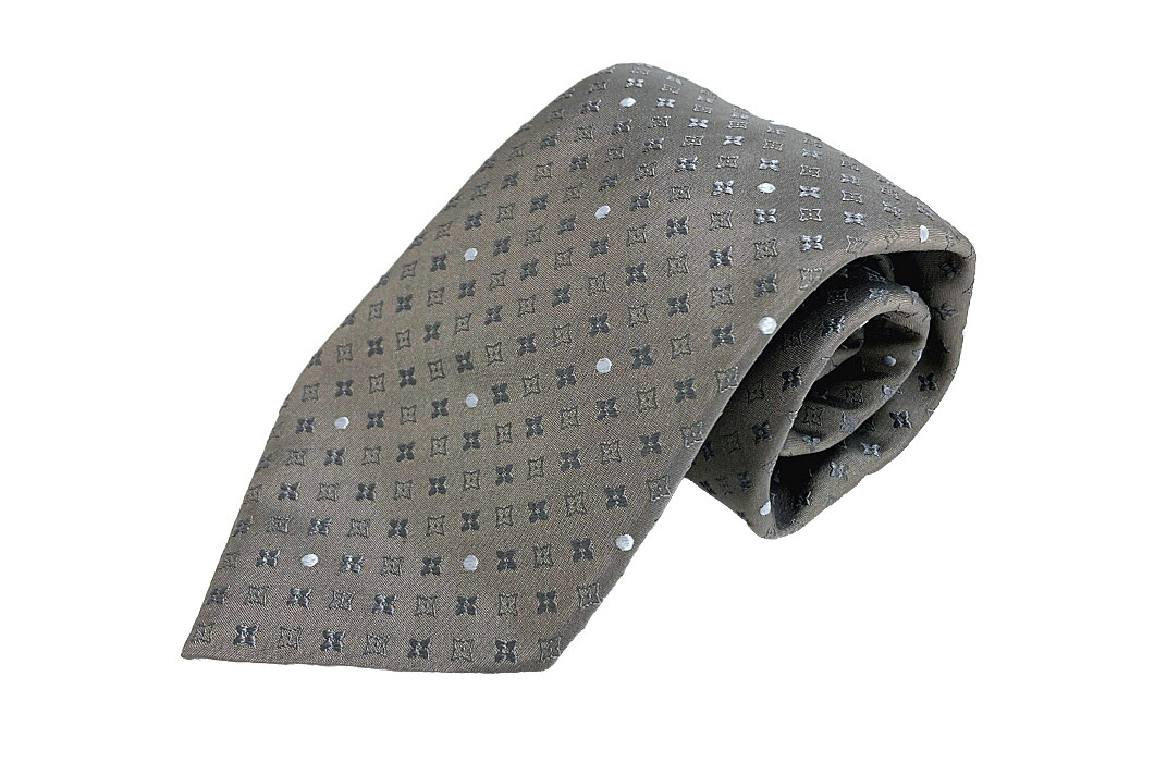 【美品】ルイヴィトン ネクタイ モノグラム ドット LVロゴ フラワー シルク 美品】ルイヴィトン ネクタイ モノグラム ドット LVロゴ フラワー