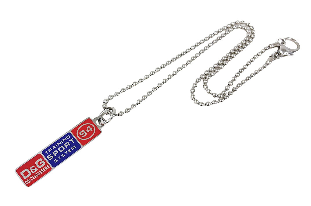 D&G(ドルチェ&ガッバーナ)　SPORT TRAINING SYSTEM　ペンダントネックレス　DJ0454　ラインストーン　ステンレス　【中古】【人気】【良品】.2010.｜ドルチェモデルノ　店