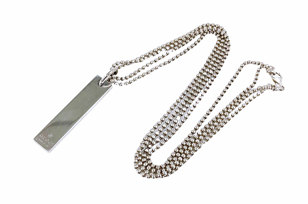 楽天市場】GUCCI グッチ ドッグタグ プレート ペンダントトップ メンズ