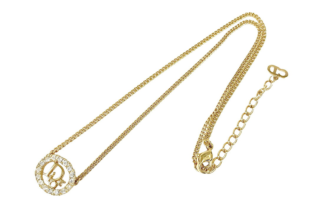 Dior (ディオール)ネックレス Clair D Lune ラインストーン GP【中古】【人気】【美品】9194.|ドルチェモデルノ 店